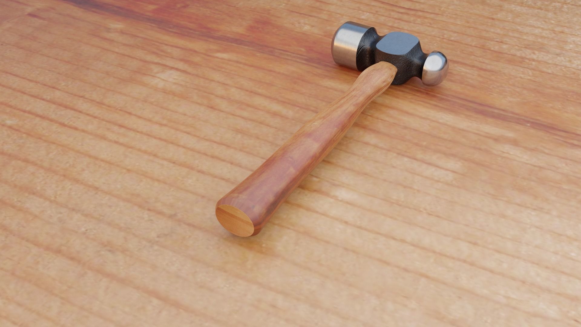3D Hammer model wooden 3D model_2