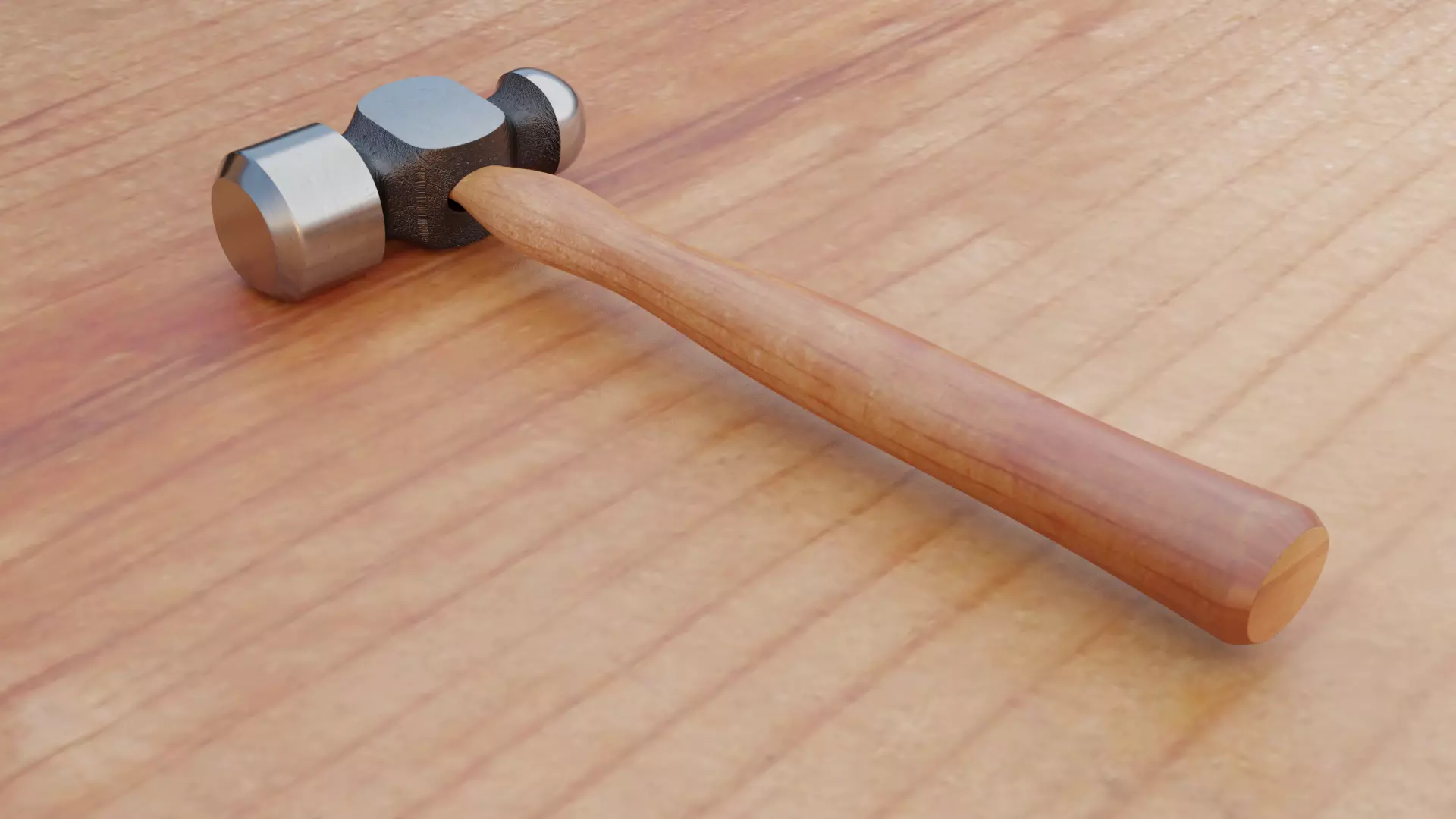 3D Hammer model wooden 3D model_0