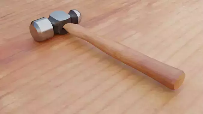 3D Hammer model wooden