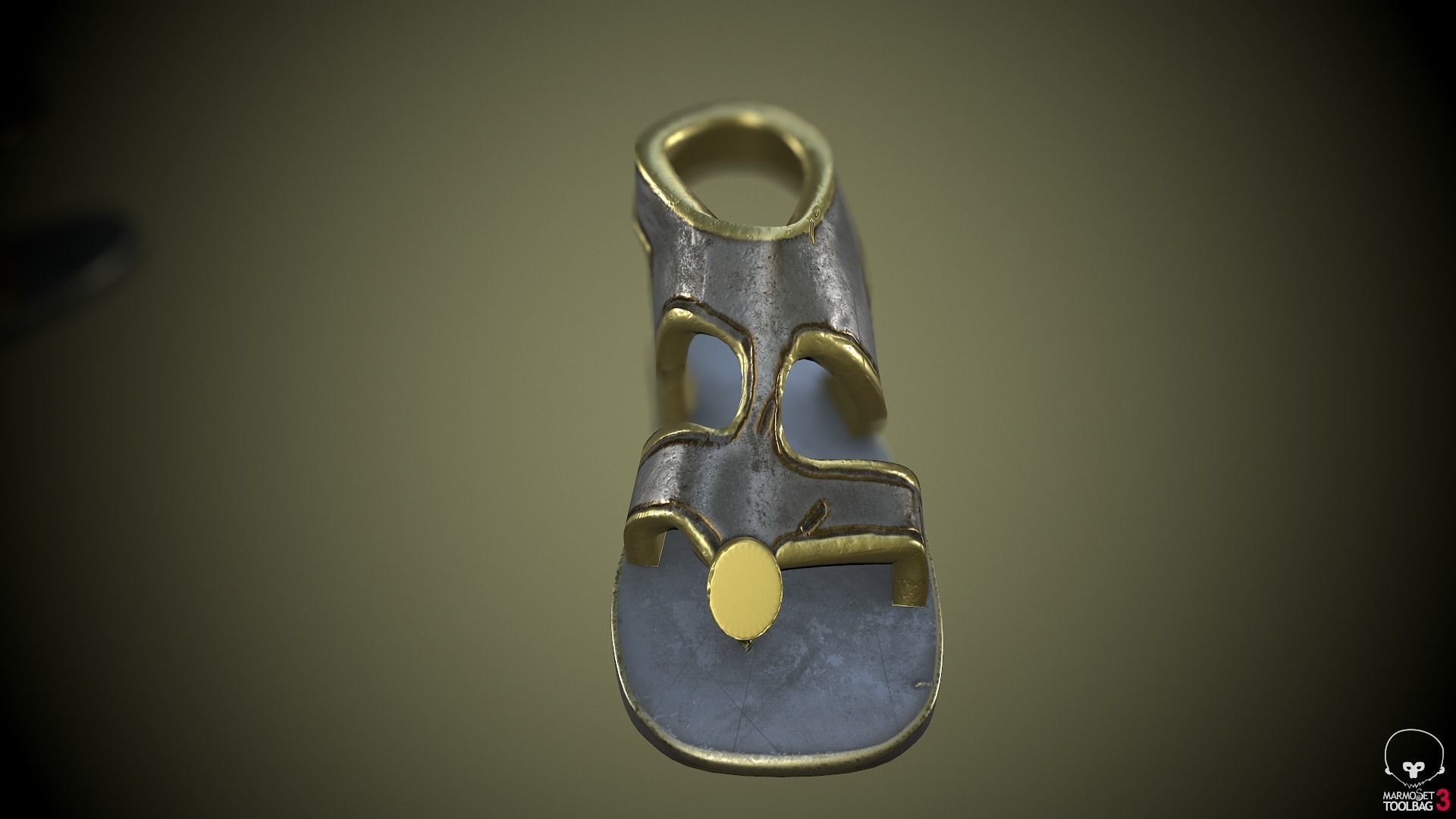 Character greek warrior Low-poly 3D model_6