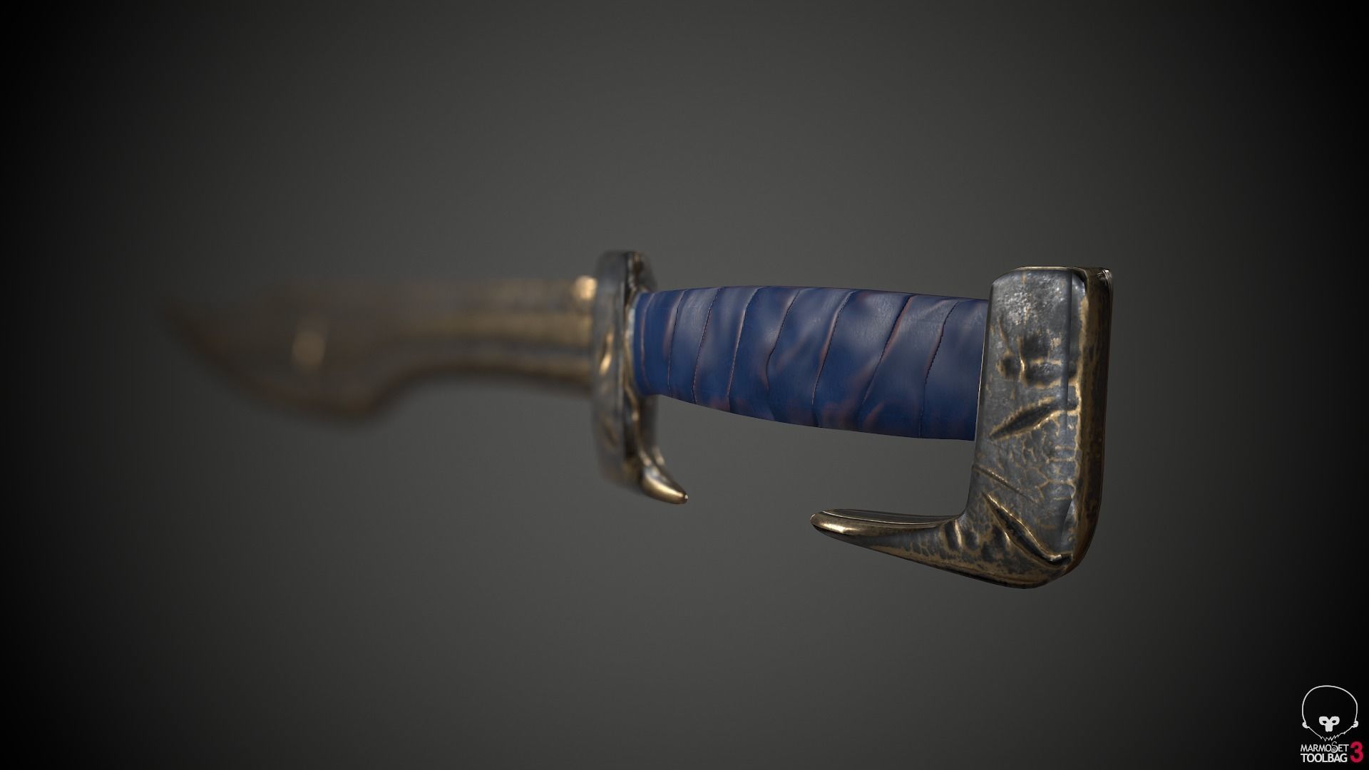 Character greek warrior Low-poly 3D model_10