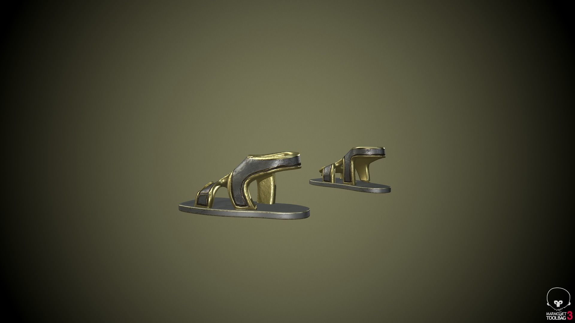 Character greek warrior Low-poly 3D model_5