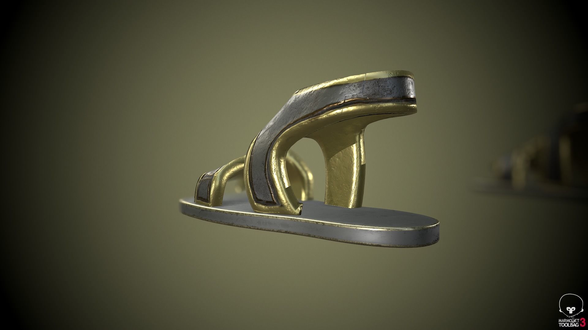 Character greek warrior Low-poly 3D model_8