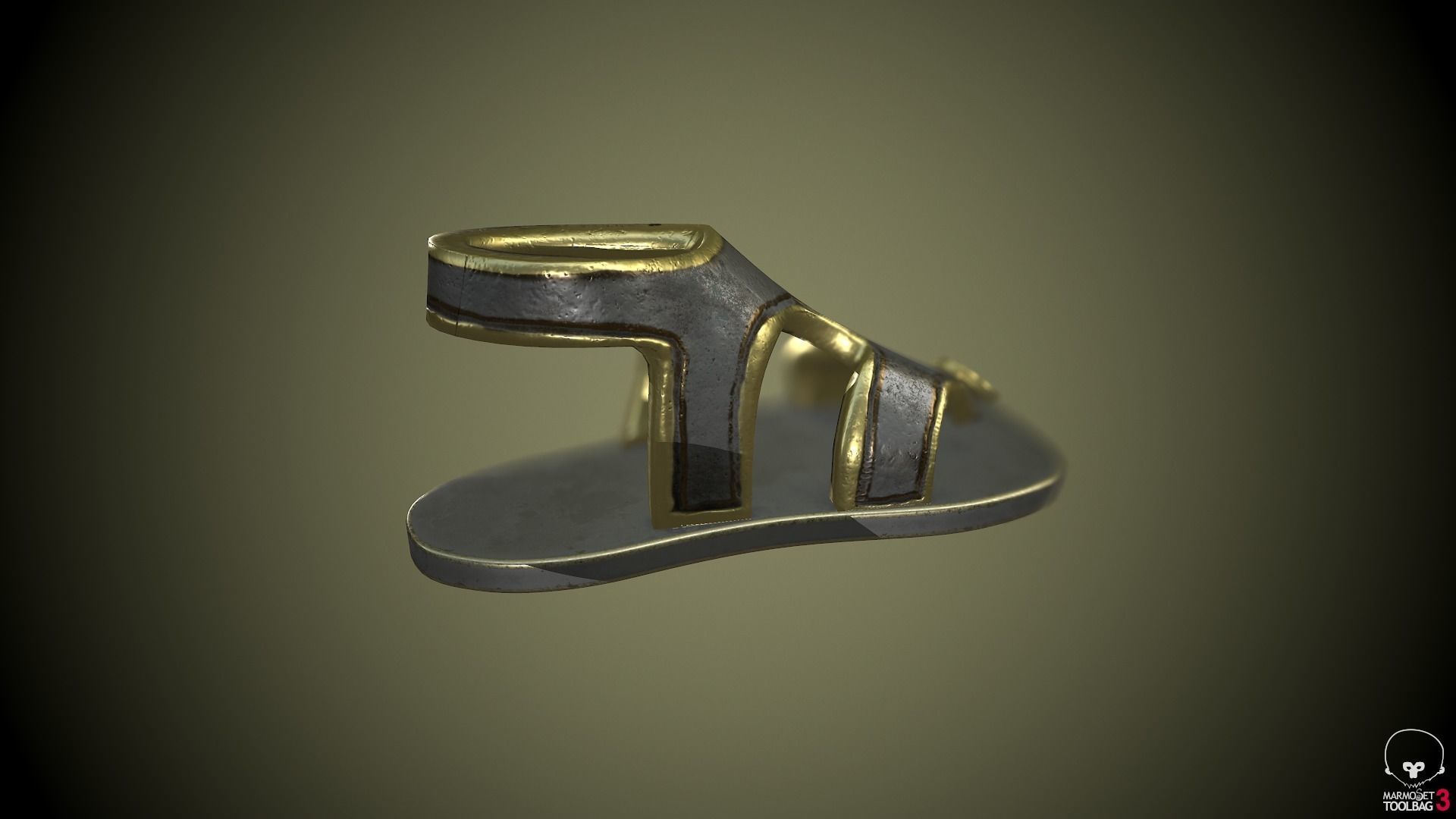 Character greek warrior Low-poly 3D model_4