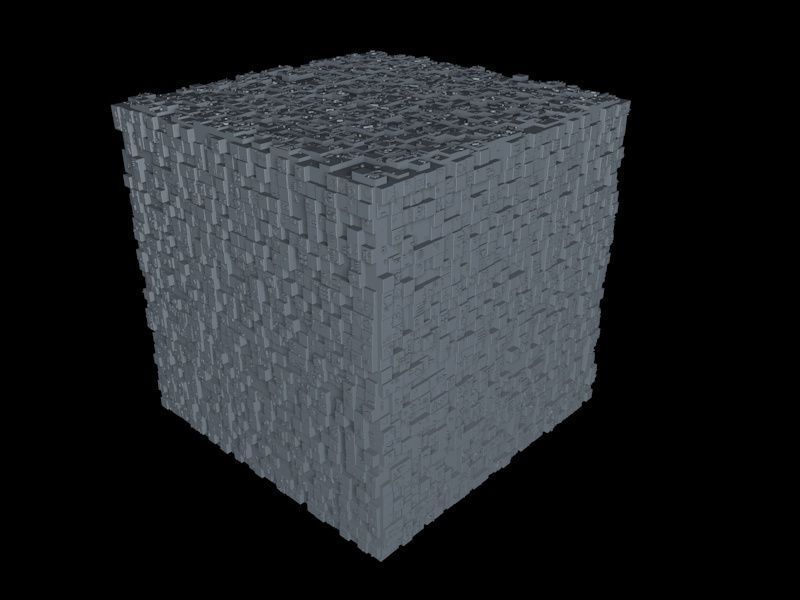 Sci-Fi Shapes - The Cube 3D model_4