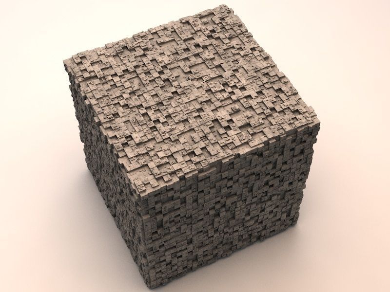 Sci-Fi Shapes - The Cube 3D model_1