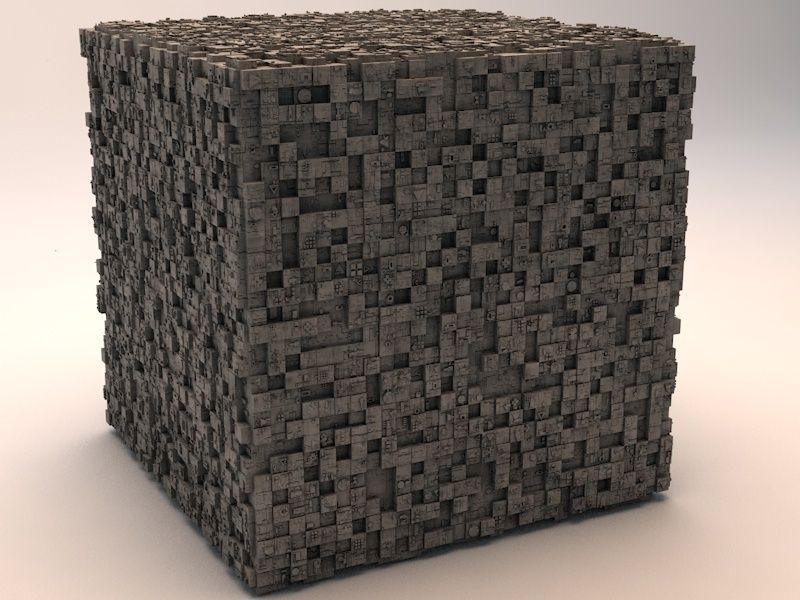 Sci-Fi Shapes - The Cube 3D model_2