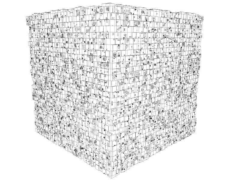 Sci-Fi Shapes - The Cube 3D model_7