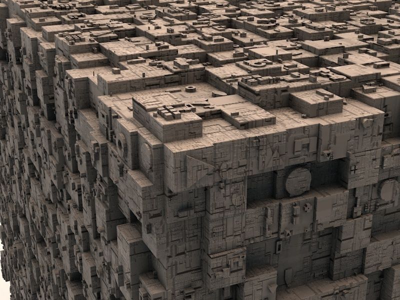 Sci-Fi Shapes - The Cube 3D model_5