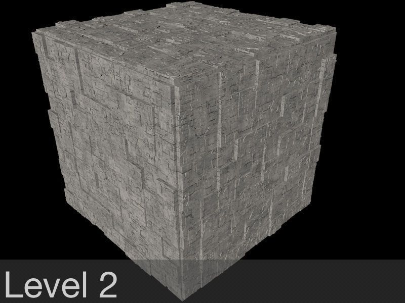 Sci-Fi Shapes - The Cube v2 3D model_8