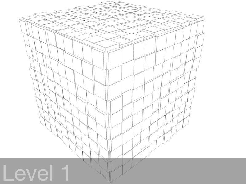 Sci-Fi Shapes - The Cube v2 3D model_4