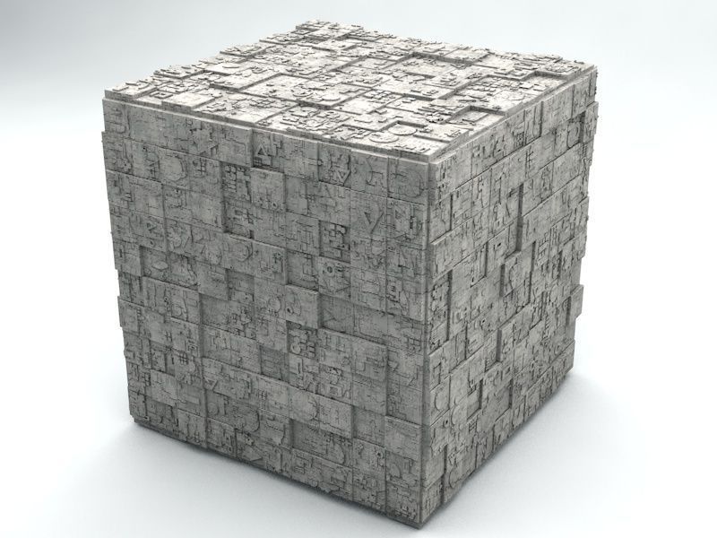 Sci-Fi Shapes - The Cube v2 3D model_11