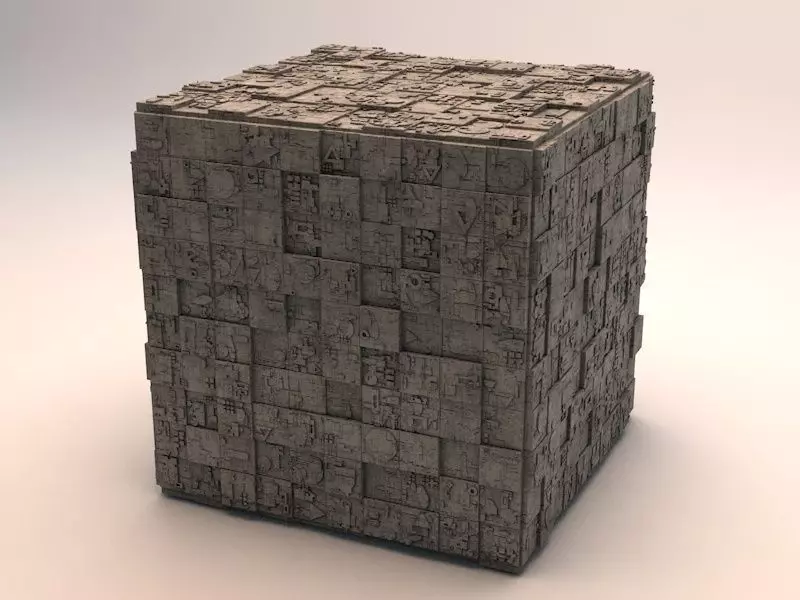 Sci-Fi Shapes - The Cube v2 3D model_0
