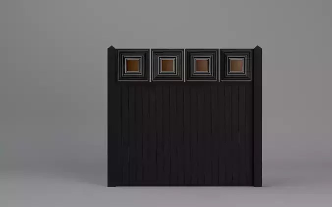 Wood Fence 3D model