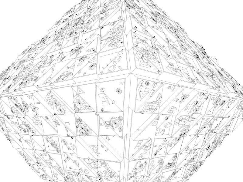 Sci-Fi Shapes - The Diamond 3D model_8