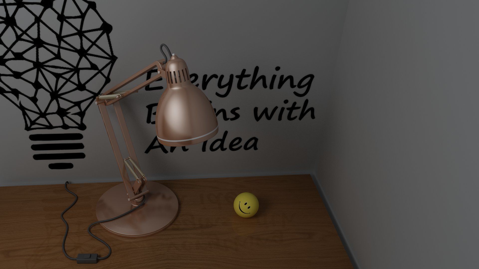 Study Lamp 3D model_22