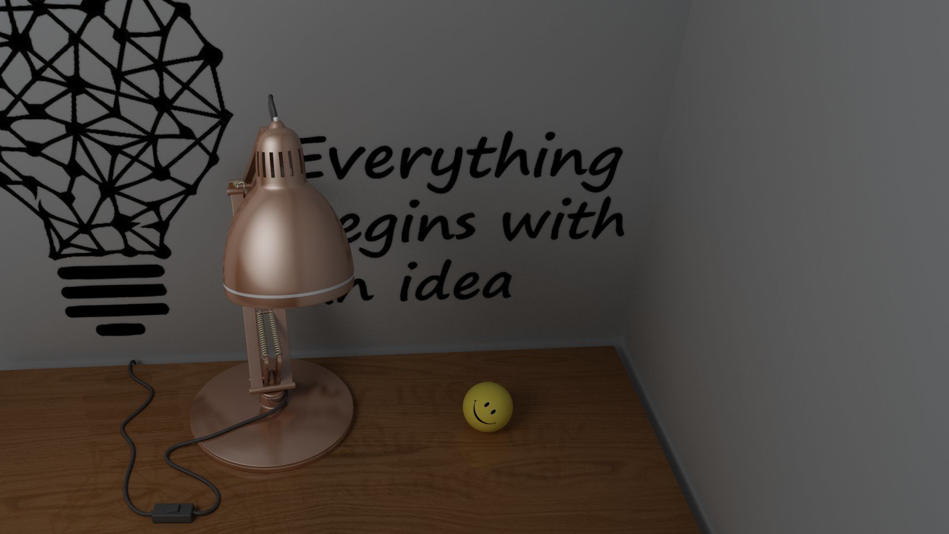 Study Lamp 3D model_21