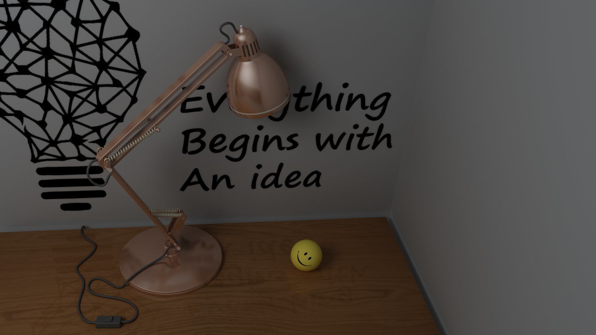 Study Lamp 3D model_15
