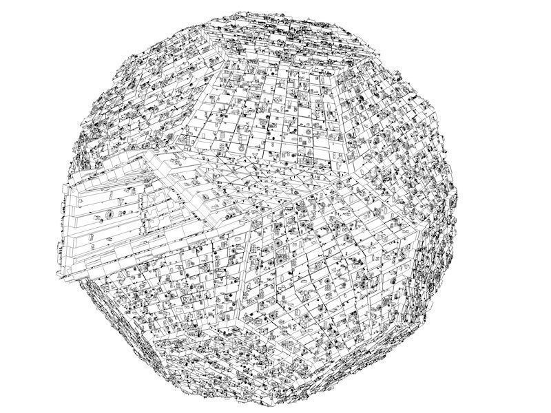 Space Station - The Hedron 3D model_5