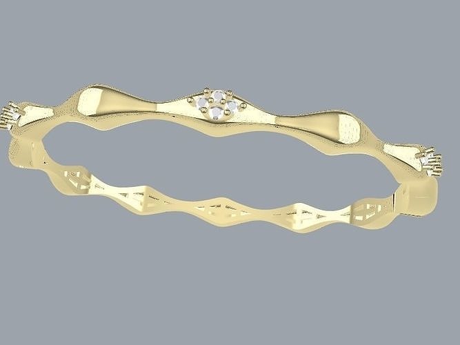 Bracelet wave onde 3D print model