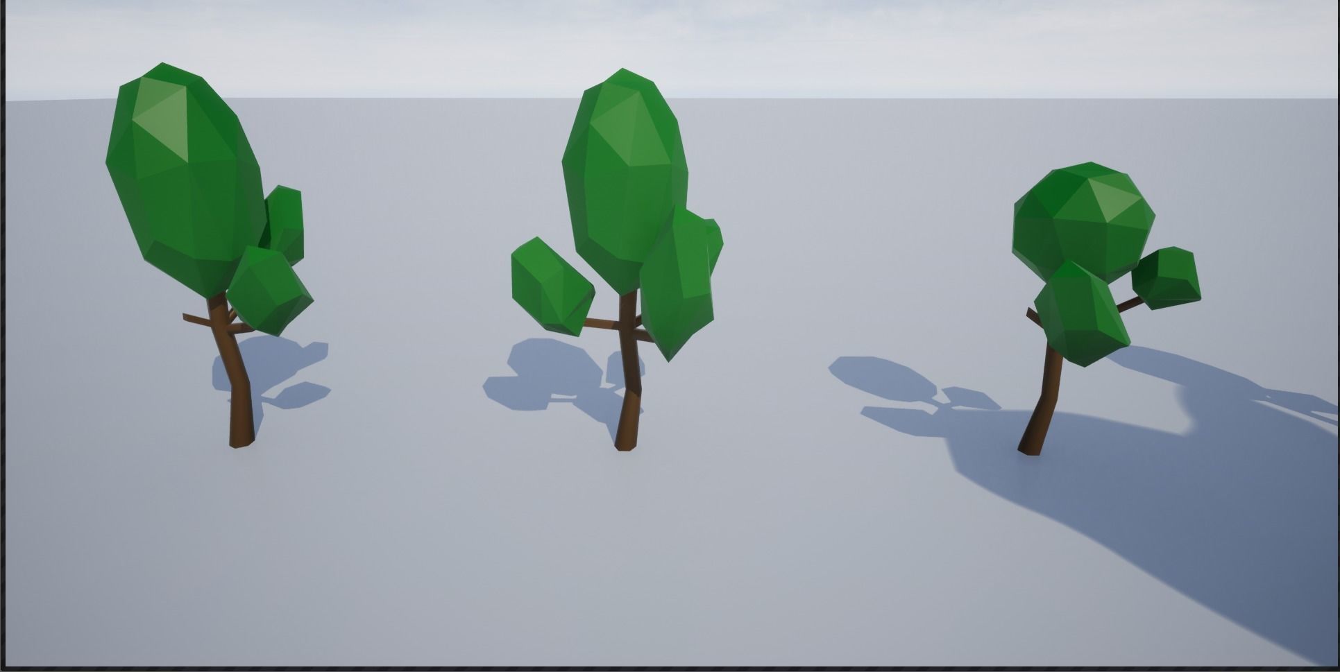 Lowpoly Trees group of Low-poly 3D model_24