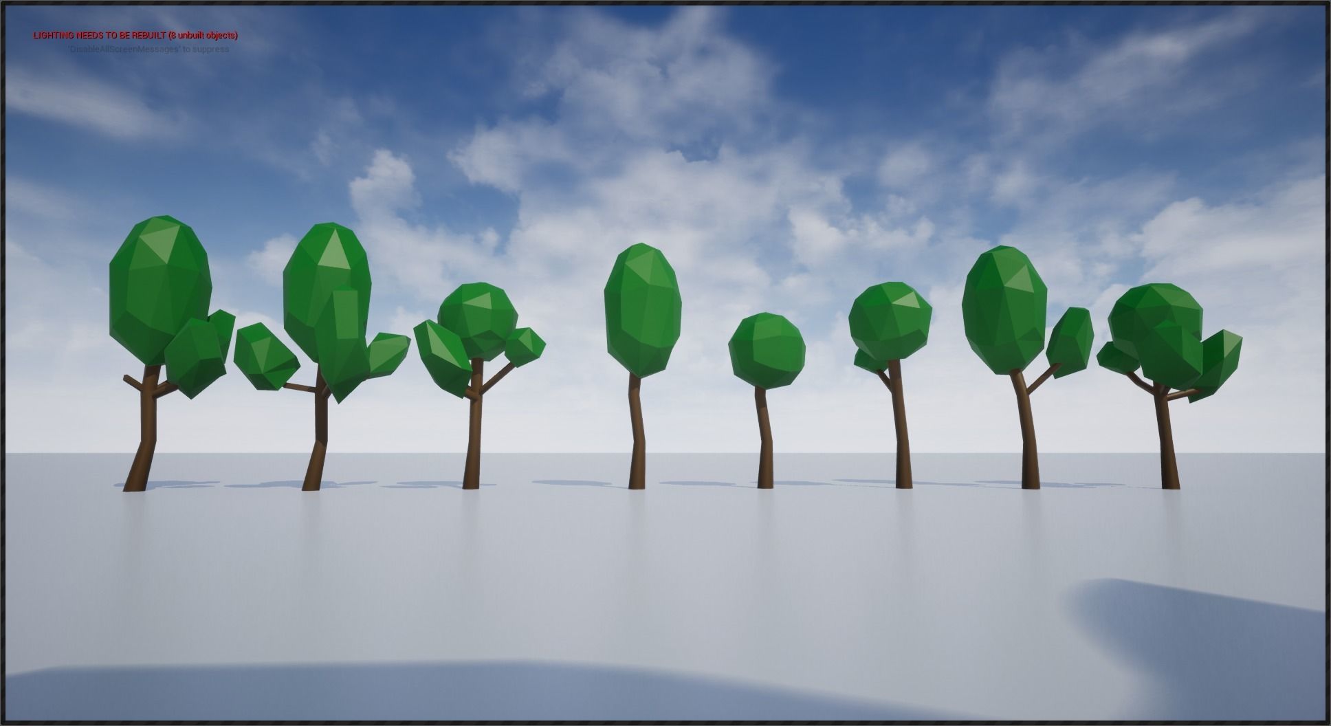 Lowpoly Trees group of Low-poly 3D model_8
