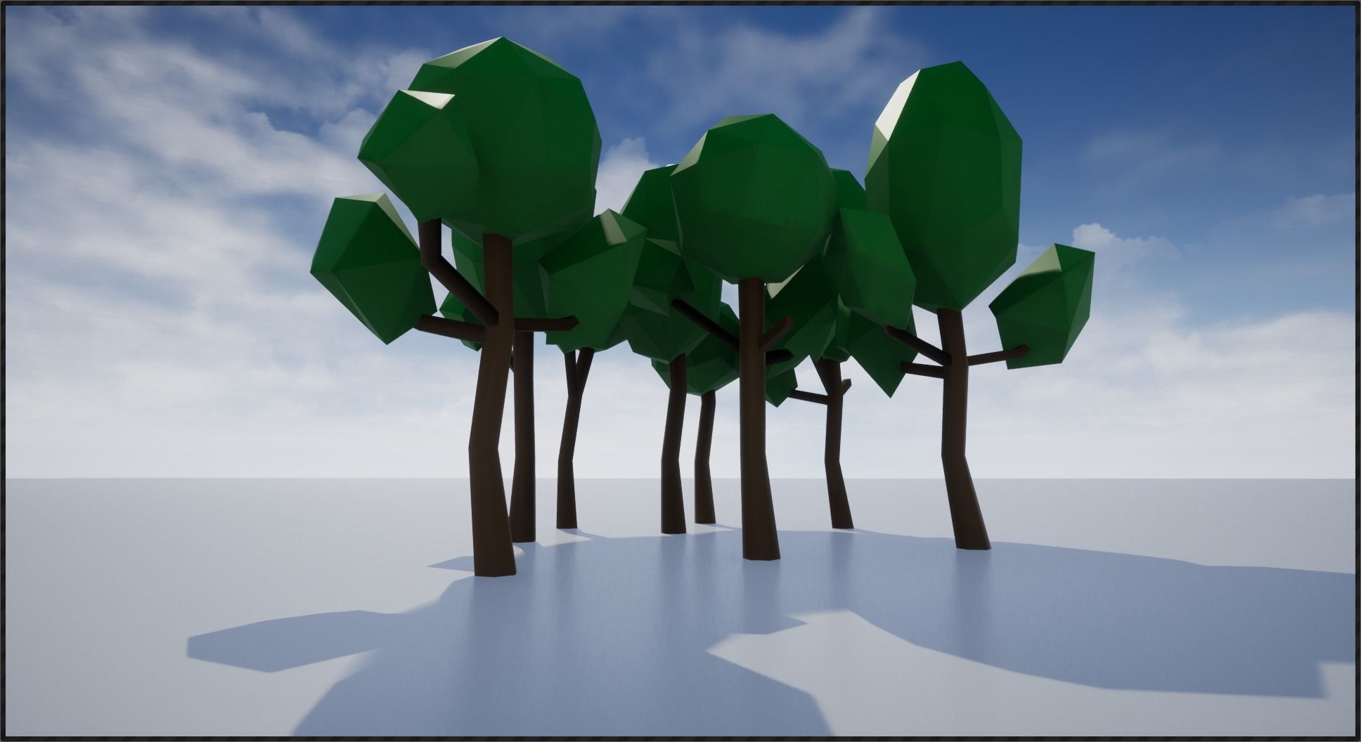 Lowpoly Trees group of Low-poly 3D model_13