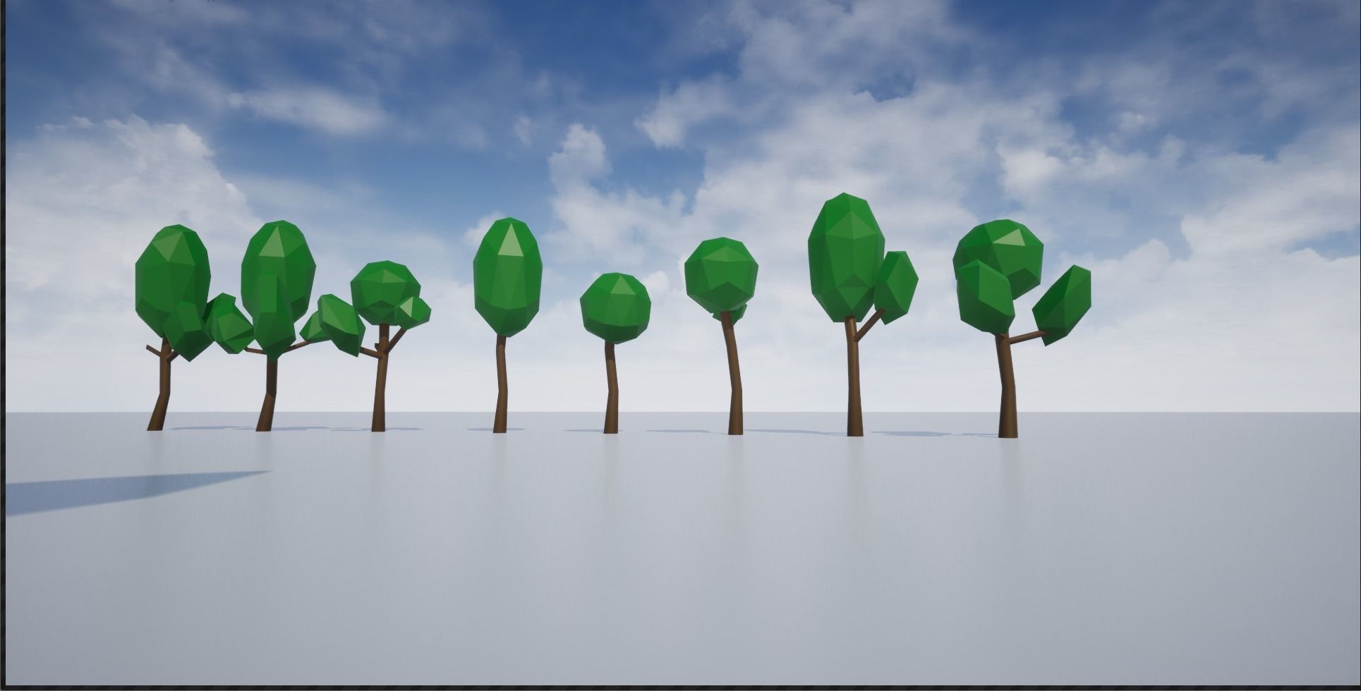 Lowpoly Trees group of Low-poly 3D model_7