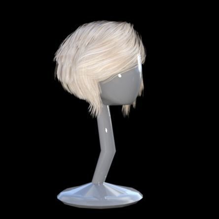 realistic hair feather lamp 3D model_4