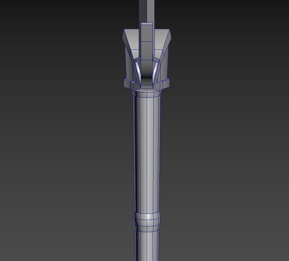 Free Elven fantasy Sword Lowpoly Free low-poly 3D model_8