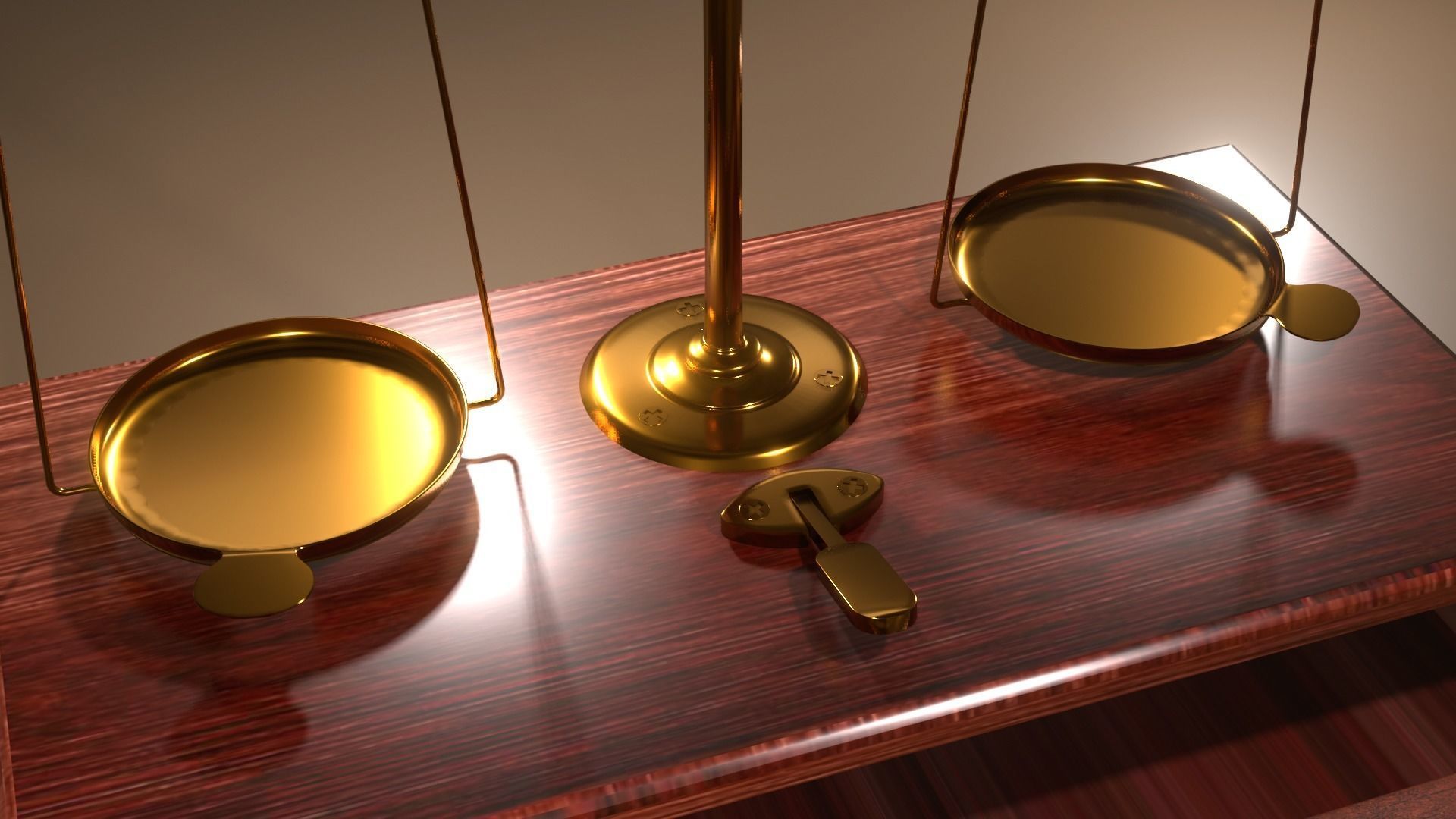 Scale balance Vintage 3D model_3