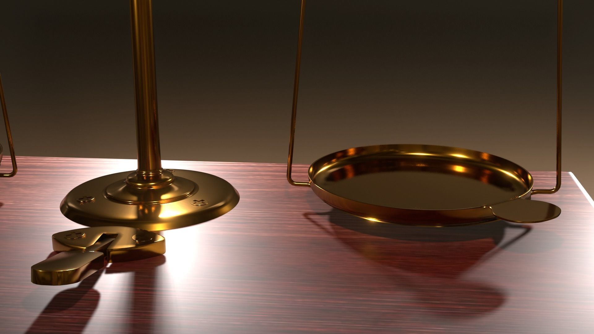 Scale balance Vintage 3D model_4