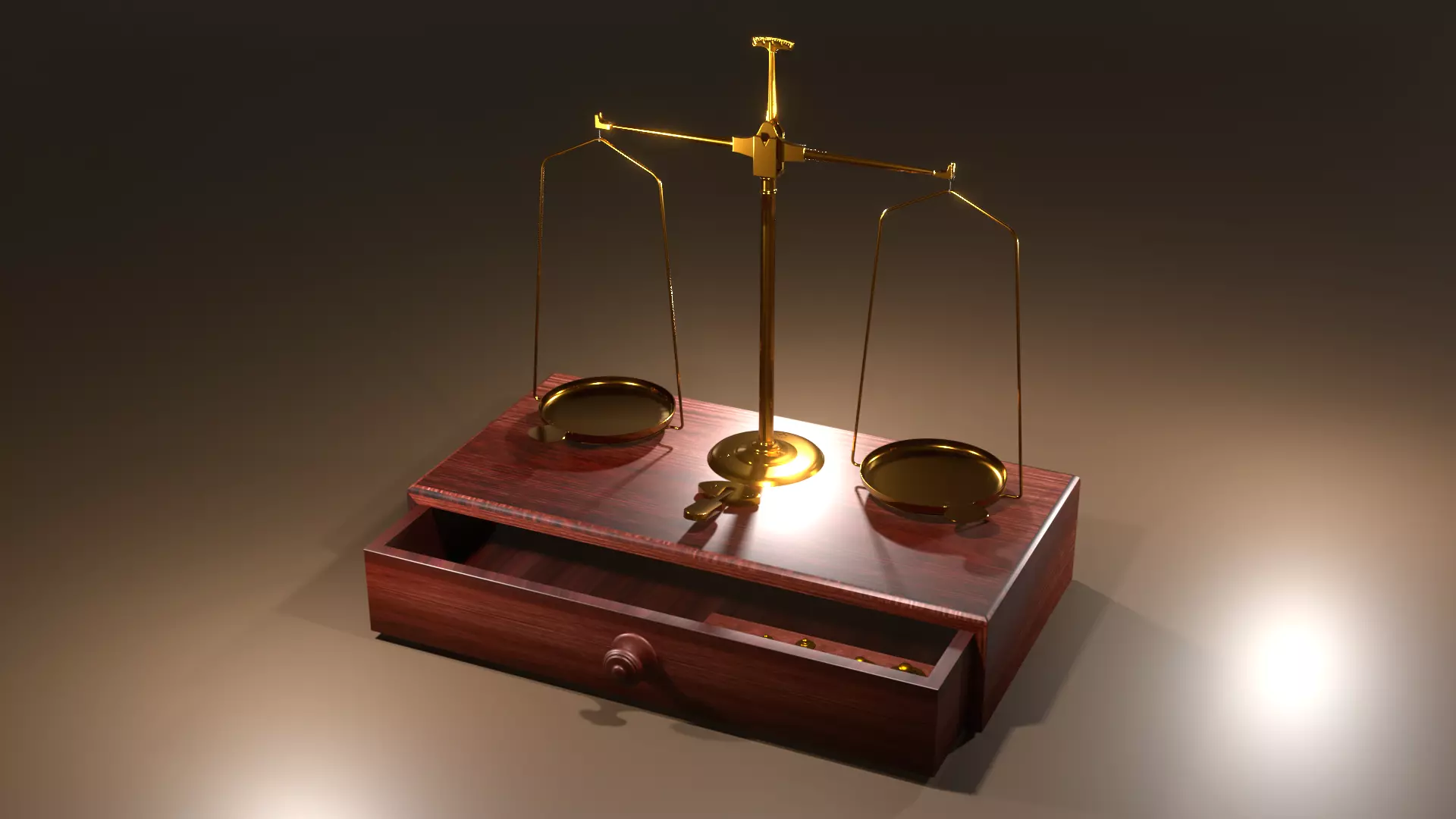 Scale balance Vintage 3D model_0