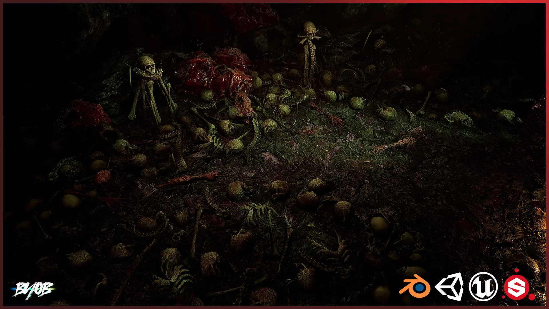 Bone prop pack - low poly 3D Models  Low-poly 3D model_0