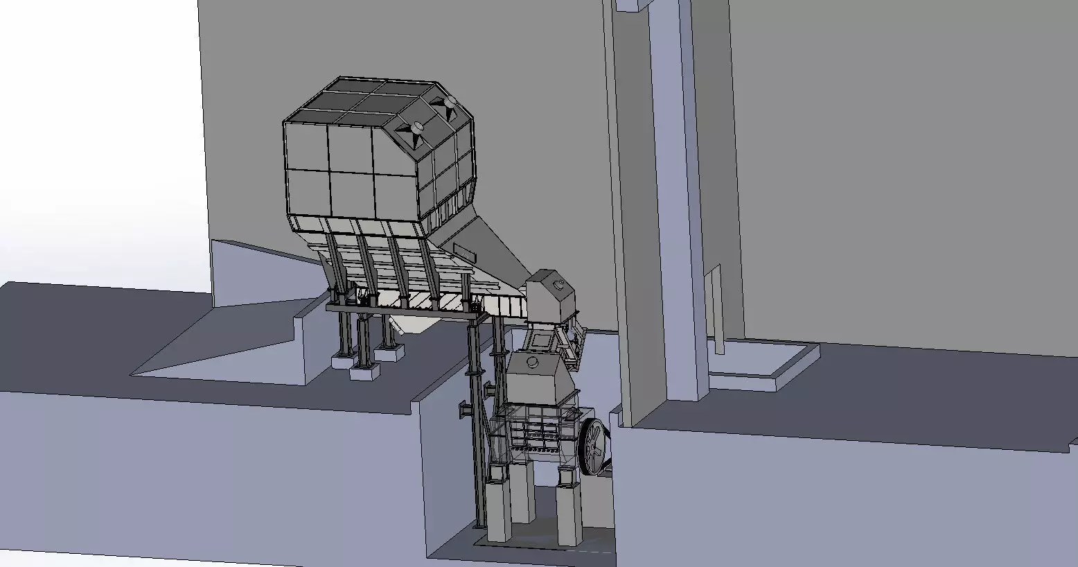Feeder conveyor system 3D model_0