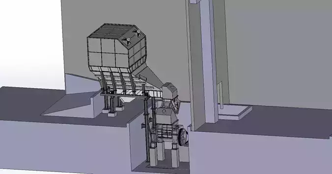 Feeder conveyor system 3D model