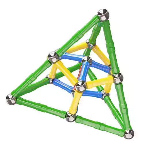 magnet triangular toy made of metal rods