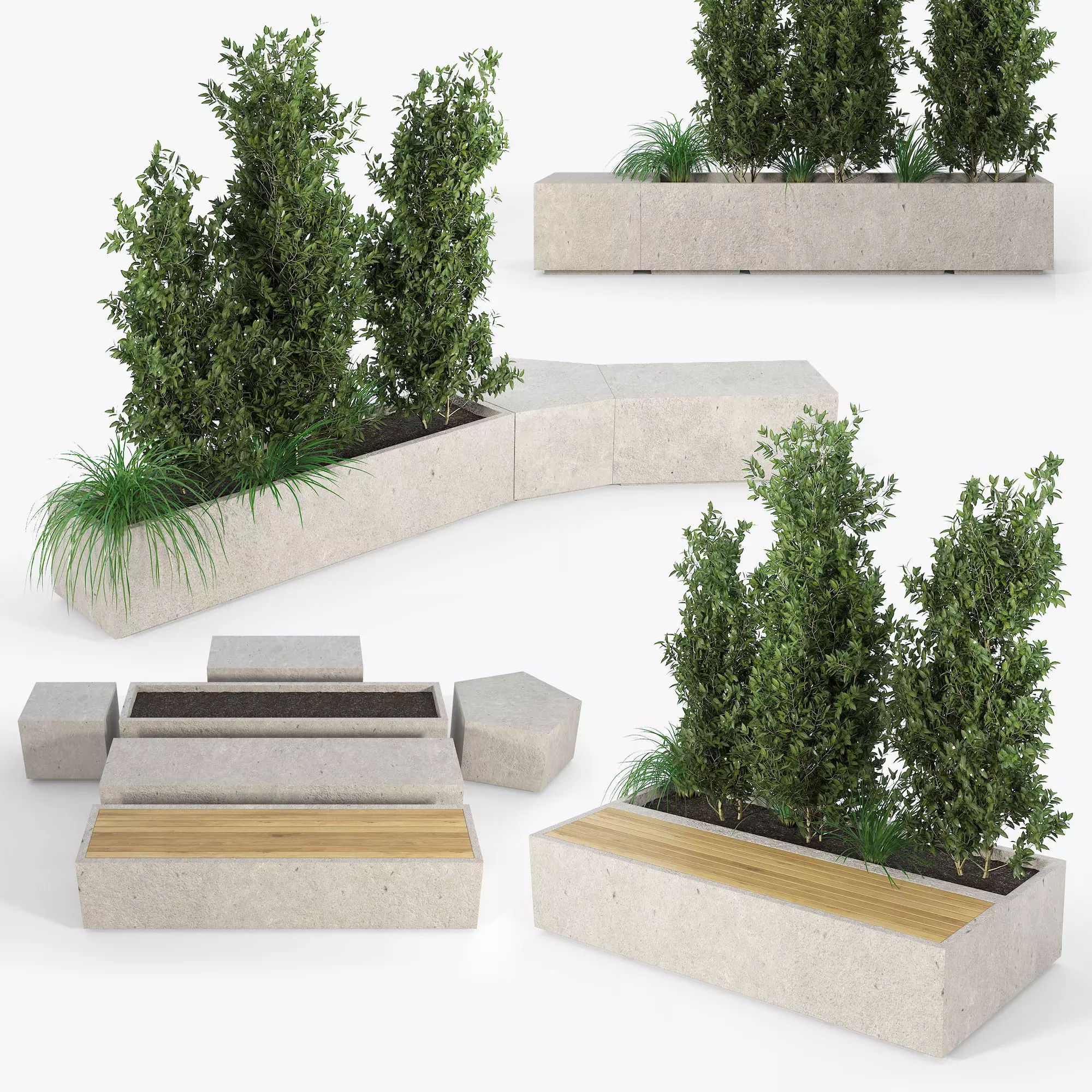 BOX PLANTER 3D model_0