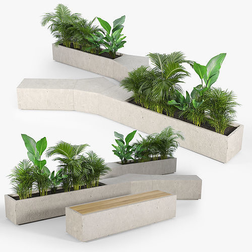 BOX PLANTER Tropics 3D model