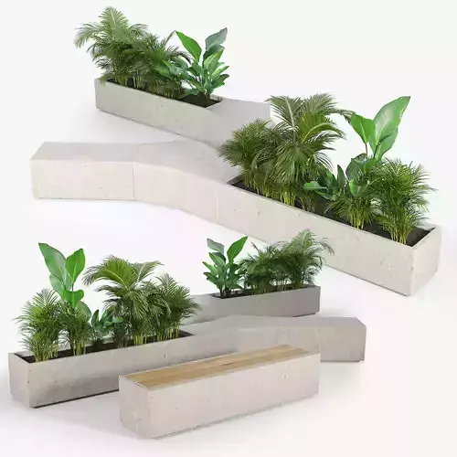BOX PLANTER Tropics 3D model BOX PLANTER Tropics 3D model