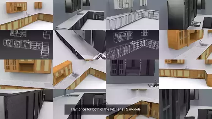 Half price for both of the kitchens