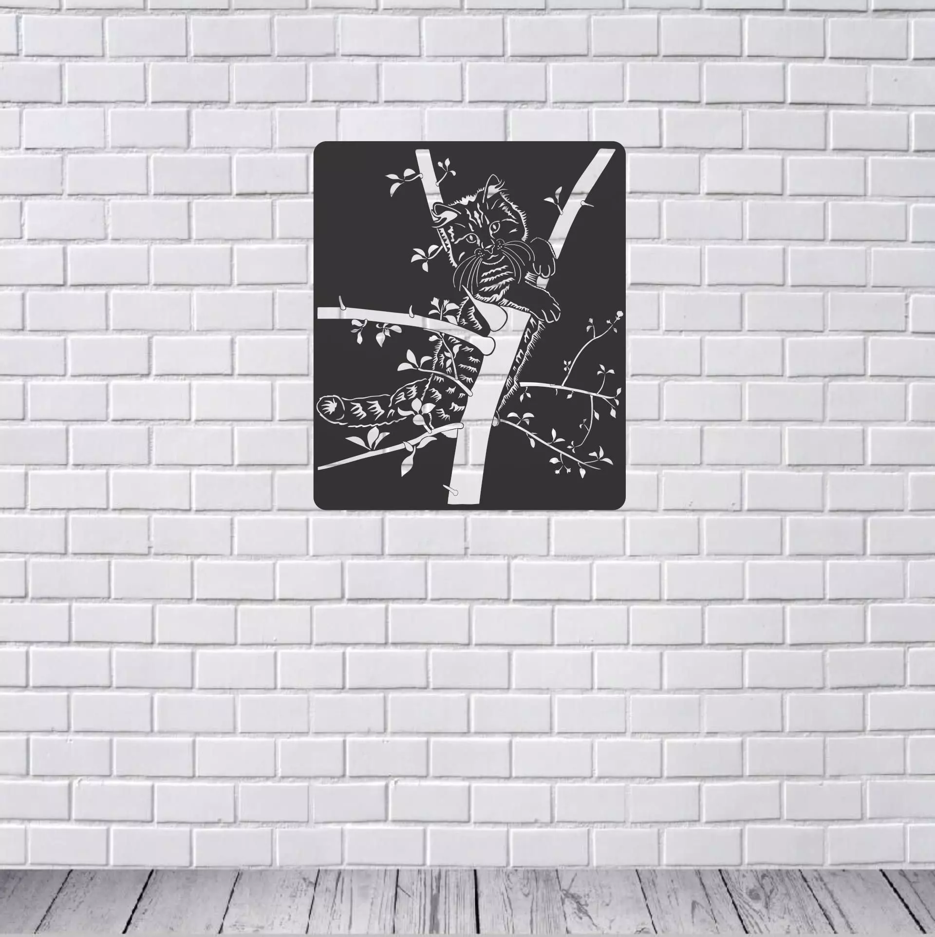 Cat wall picture 3D print model