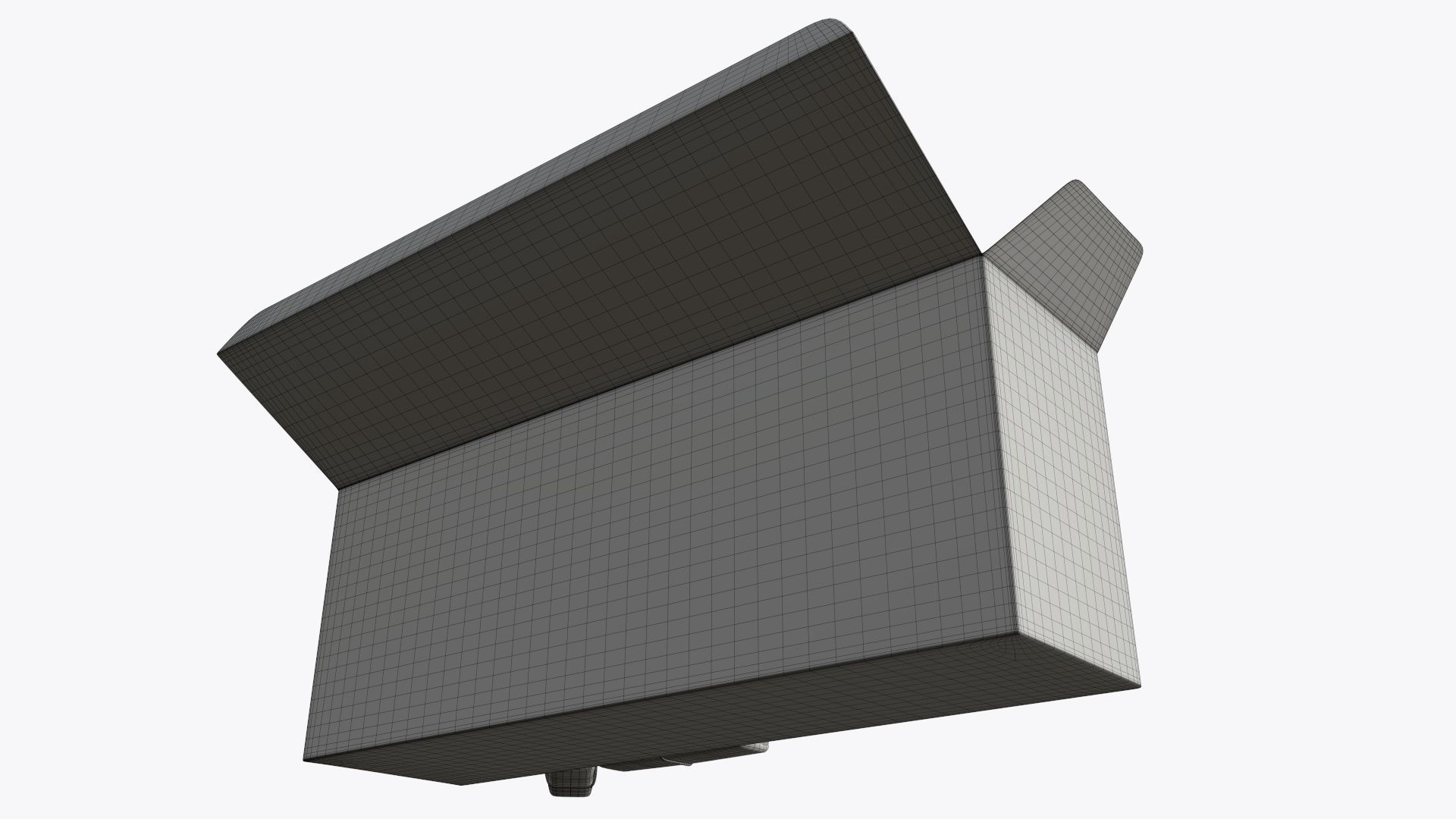 Opened paper tea box with tea bags 3D model_4