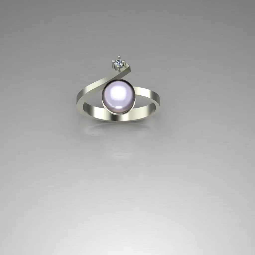 Pearl Ring Free 3D print model