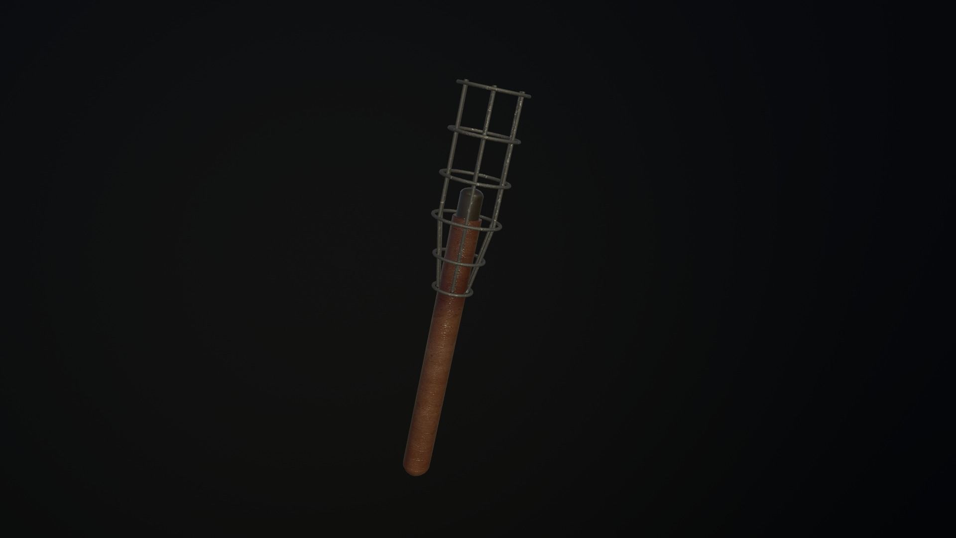 Wall Torch Low-poly 3D model_11