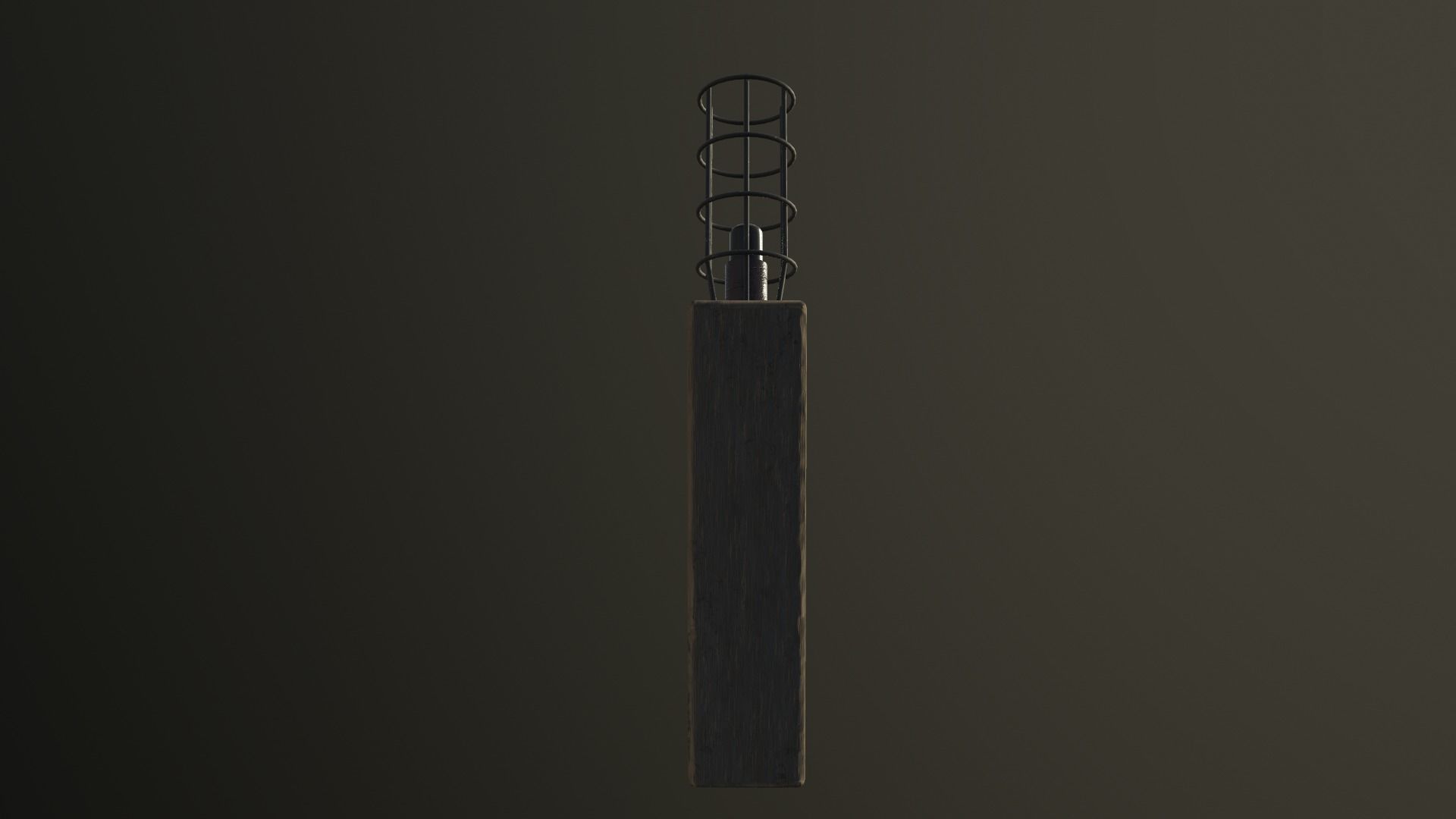 Wall Torch Low-poly 3D model_7