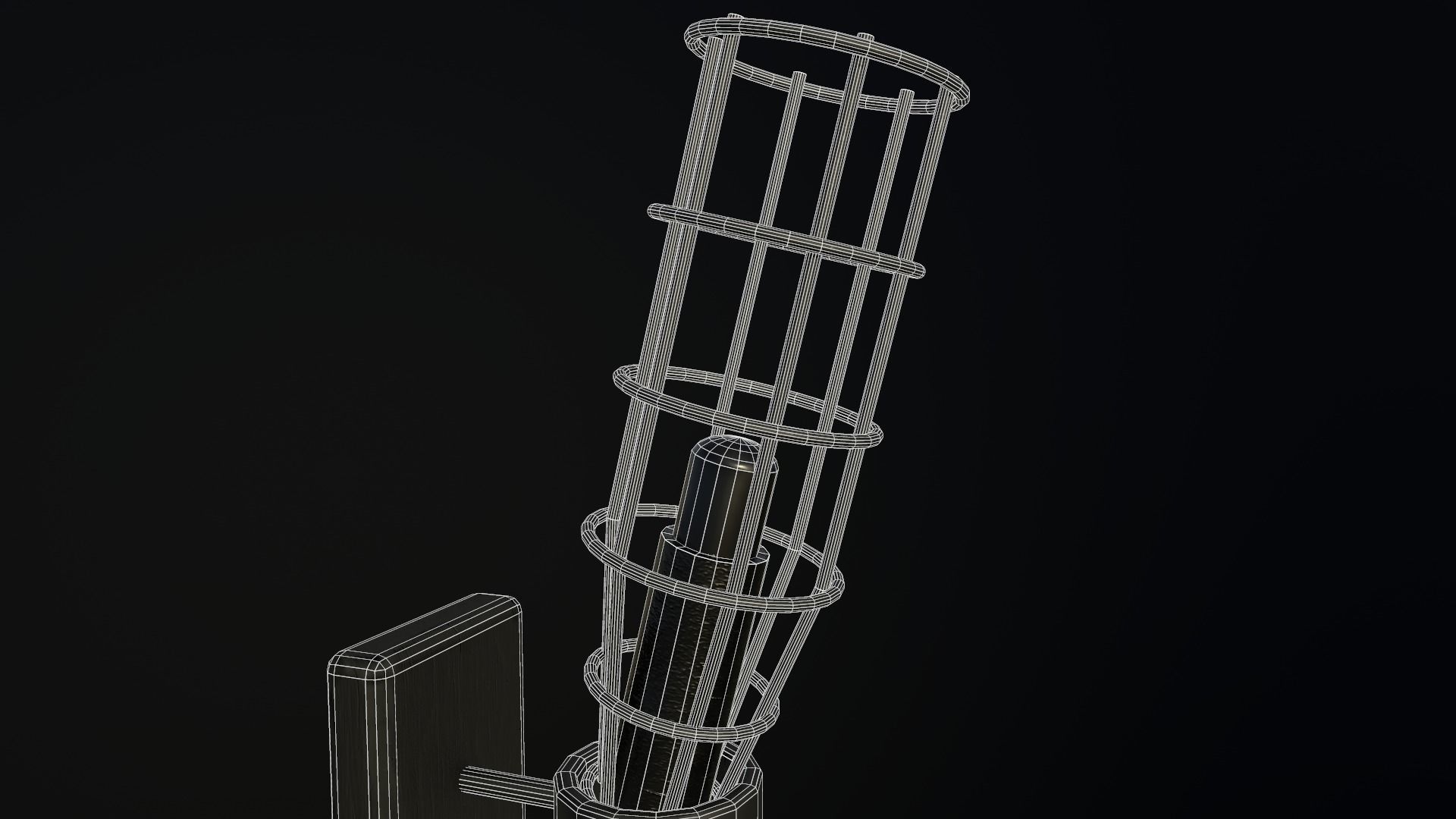 Wall Torch Low-poly 3D model_17