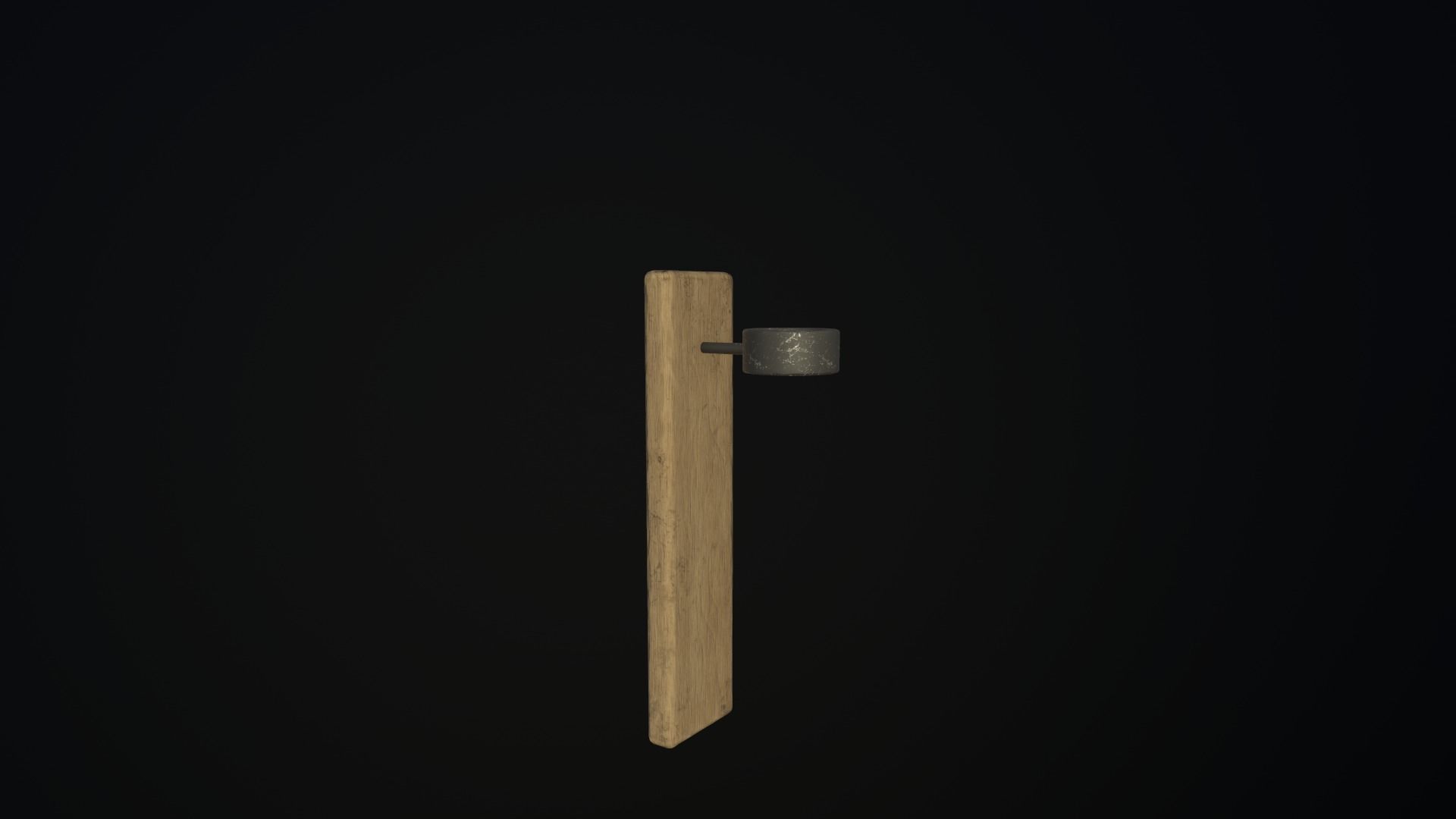 Wall Torch Low-poly 3D model_13