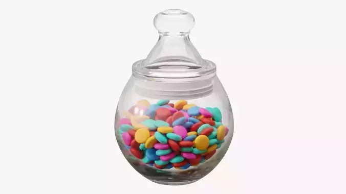 Candies in the jar 3D model
