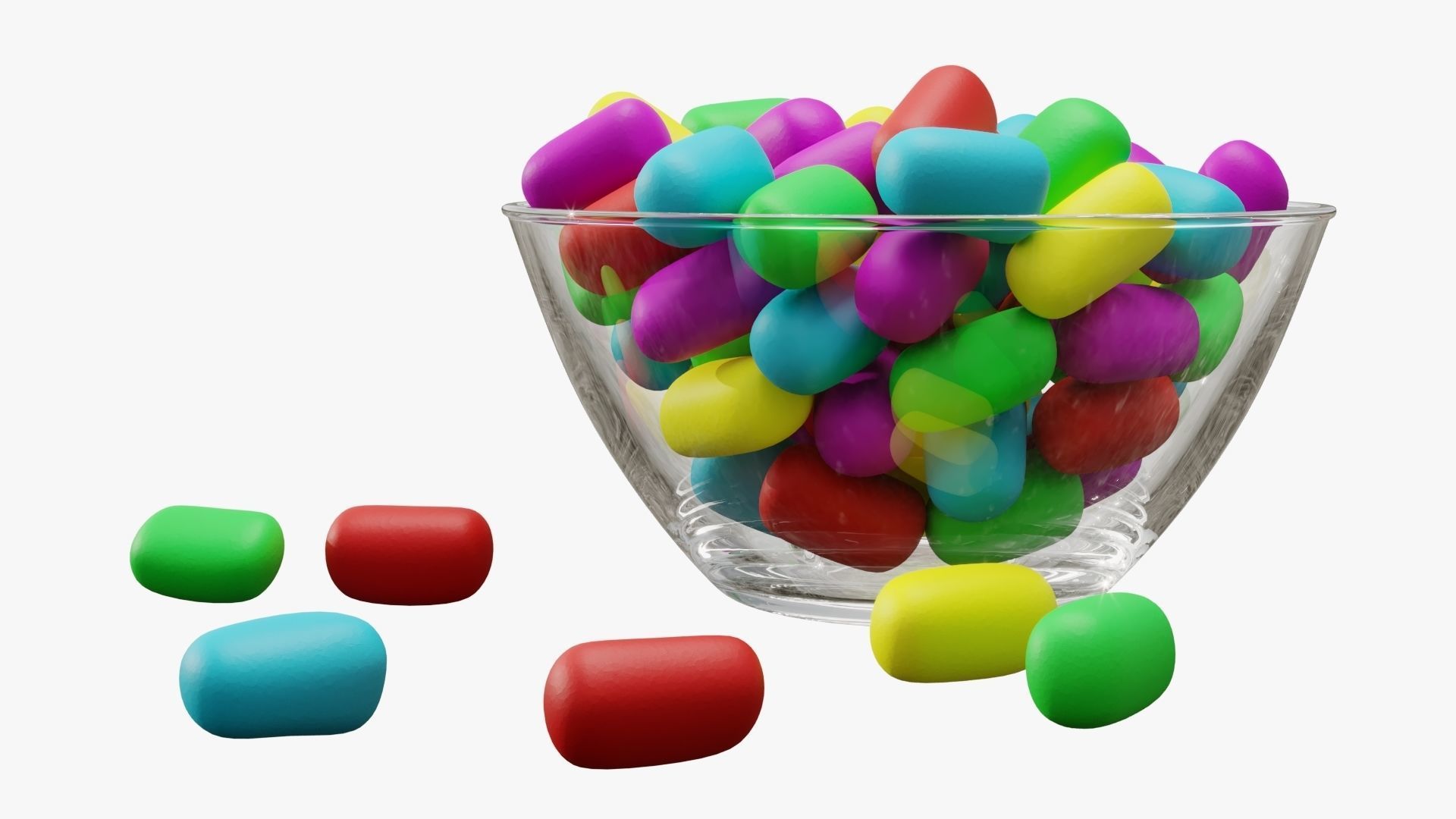 Candies snack 3D model_1